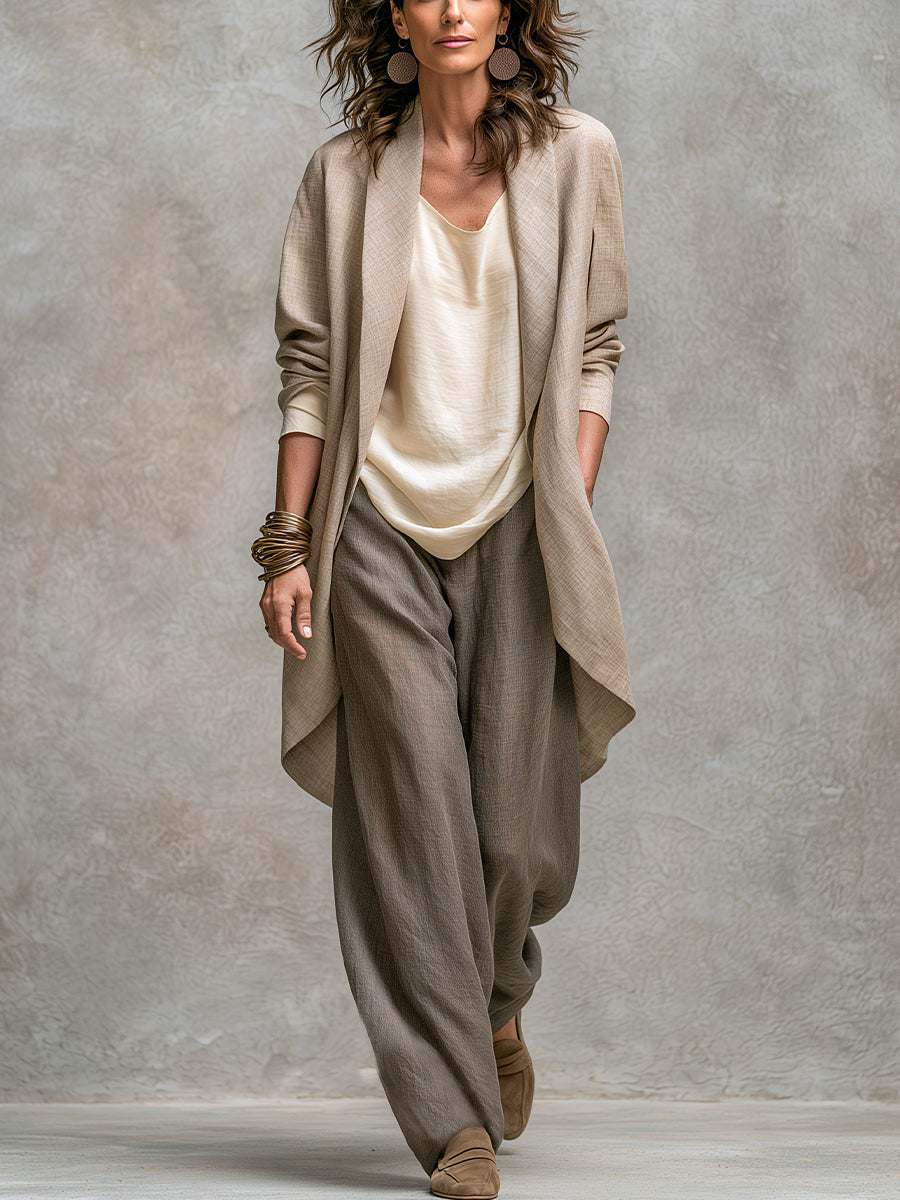 Coastline Three-Piece Set in beige grey